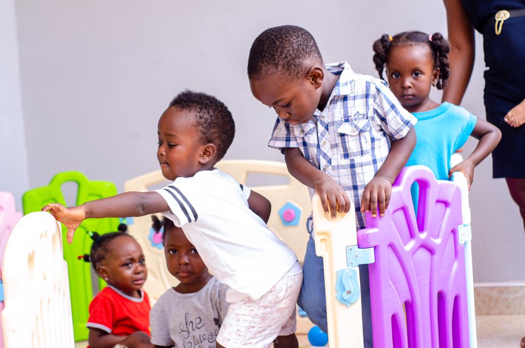 Kids enjoying our well-equipped playground